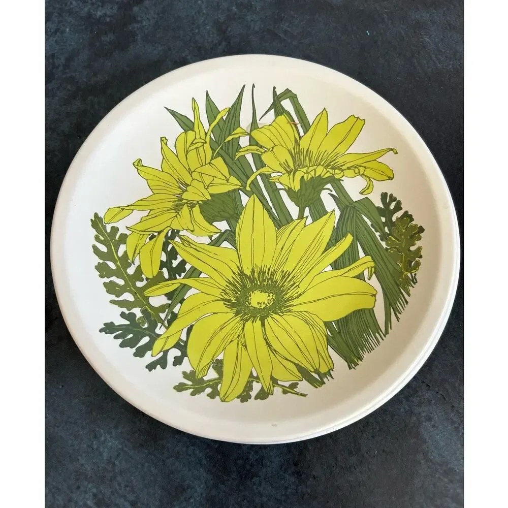 Wedgwood Riveira Ironstone Boho Green Floral Salad Plates, Set of 2